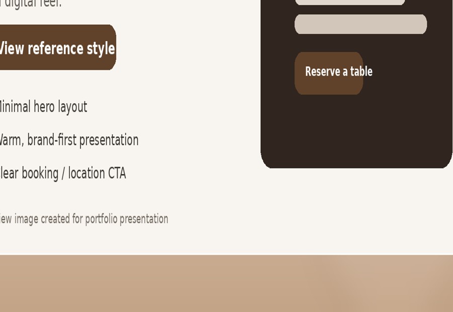 Cafe service visual